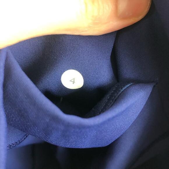 Lululemon Minimalist crop leggings in blue - mesh criss cross high rise - Picture 9 of 12